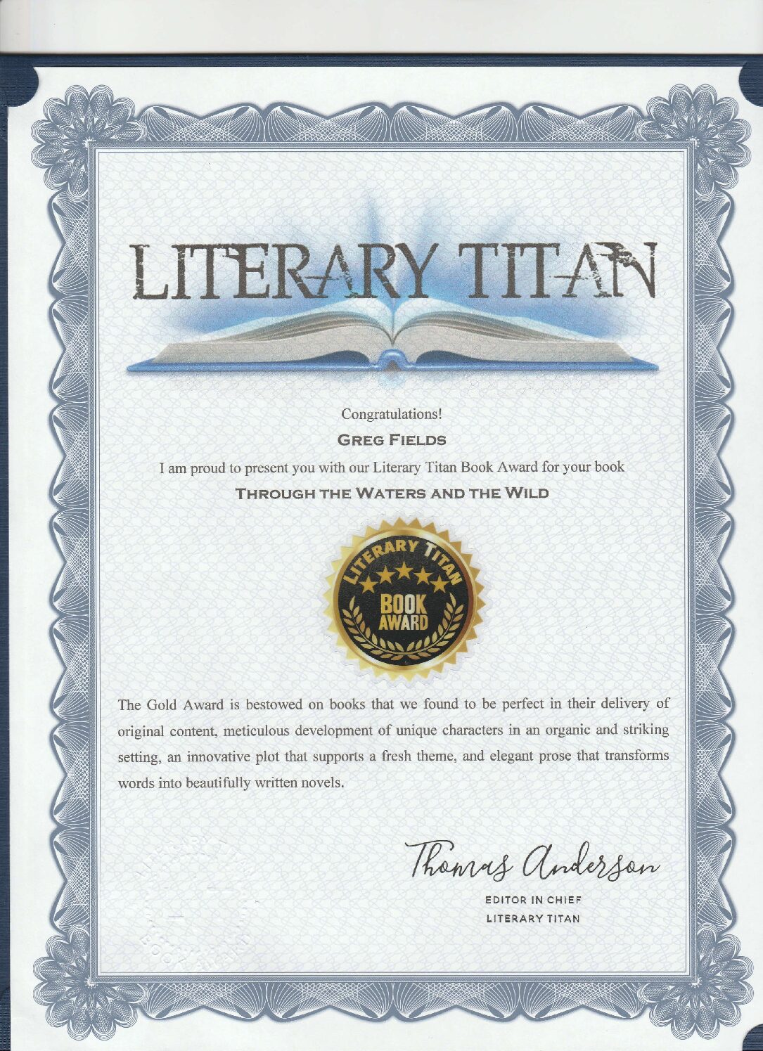 Literary Titan Book Award
