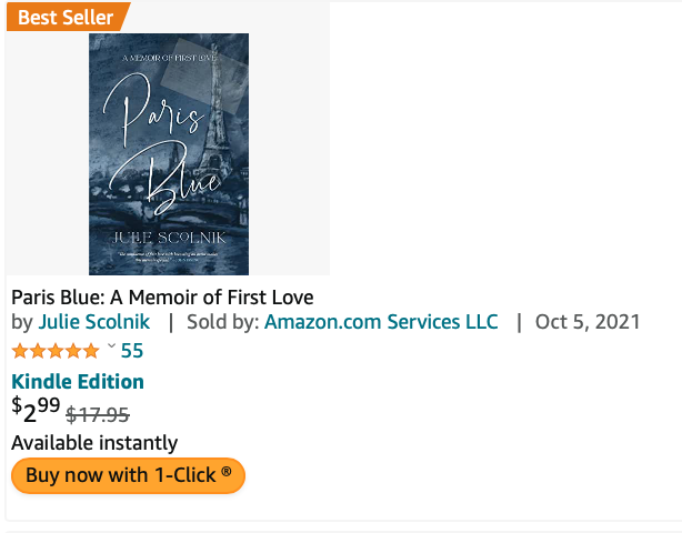 Julie Scolnik's Paris Blue is an  Bestseller